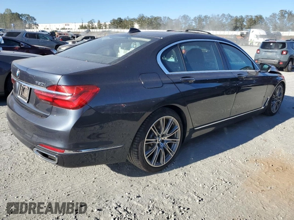 2019 BMW 7 Series 750i xDrive with VIN WBA7F2C55KB240777, listed as a Copart auction lot 76840504 with 38,250 mi miles and Salvage title. Bid and sale history available at DreamBid. Image 3.