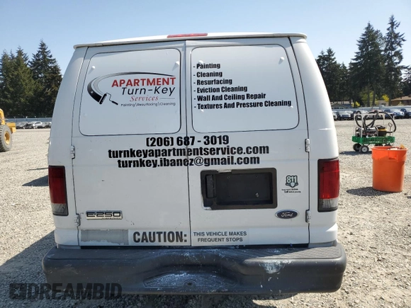 2008 Ford Econoline Cargo Commercial z VIN 1FTNE24W78DA18081, wystawiony jako Copart lot #54055265 z przebiegiem 162 658 mil mil oraz Szkoda całkowita • Salvage title. Historia ofert i sprzedaży dostępna na DreamBid. Obrazek 6.
