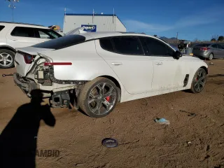 2020 Kia Stinger GT1 with VIN KNAE45LC6L6080870, listed as a Copart auction lot 48713105 with 80,995 mi miles and Salvage Title. Bid and sale history available at DreamBid. Image 3.