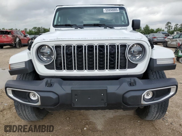 2025 Jeep Wrangler Sahara with VIN 1C4PJXEN1SW528297, listed as a Copart auction lot 55950005 with 7,167 mi miles and Clean title. Bid and sale history available at DreamBid. Image 5.