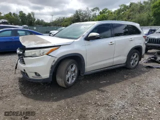 2015 Toyota Highlander Limited with VIN 5TDDKRFH8FS173610, listed as a Copart auction lot 52154925 with 0 mi miles and Salvage Title. Bid and sale history available at carsss.com. Image 1.