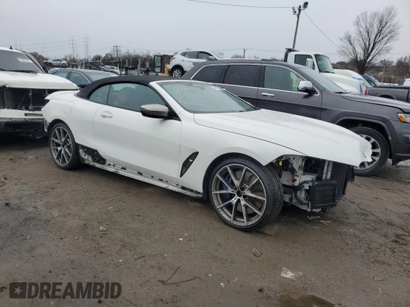 2019 BMW 8 Series M850i xDrive with VIN WBAFY4C58KBX39218, listed as a Copart auction lot 44807204 with 37,009 mi miles. Bid and sale history available at carsss.com. Image 4.