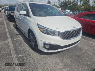 2016 Kia Sedona SX-L with VIN KNDME5C14G6185620, listed as a Copart auction lot 48830215 with 165,474 mi miles and Clean Title. Bid and sale history available at carsss.com. Image 1.