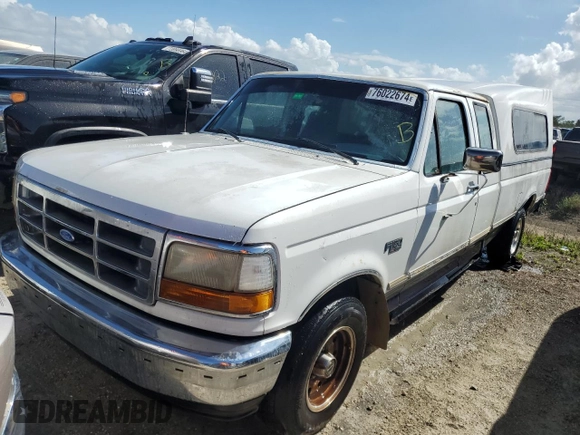 1995 Ford F-150 with VIN 1FTEX15H2SKA69401, listed as a Copart auction lot 76022674 with 0 mi miles and Non Repairable. Bid and sale history available at carsss.com. Image 1.