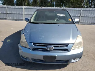 2008 Kia Sedona LX with VIN KNDMB233586210180, listed as a Copart auction lot 52090305 with 220,428 mi miles and Salvage Title. Bid and sale history available at carsss.com. Image 5.