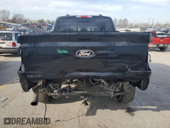 2024 Ford F-150 with VIN 1FTFW4L8XRFA68804, listed as a Copart auction lot 48222775 with 13,165 mi miles and Salvage title. Bid and sale history available at DreamBid. Image 6.