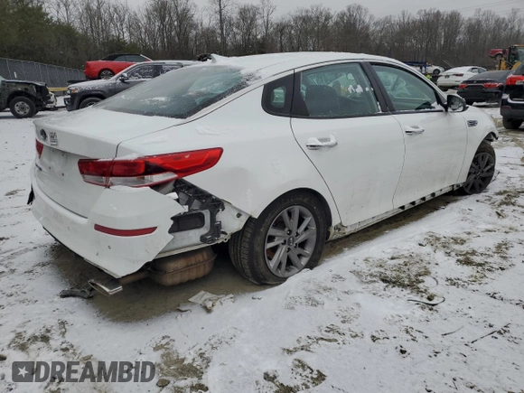 2019 Kia Optima LX with VIN 5XXGT4L31KG369860, listed as a Copart auction lot 45542435 with 126,119 mi miles and Salvage Title. Bid and sale history available at carsss.com. Image 3.