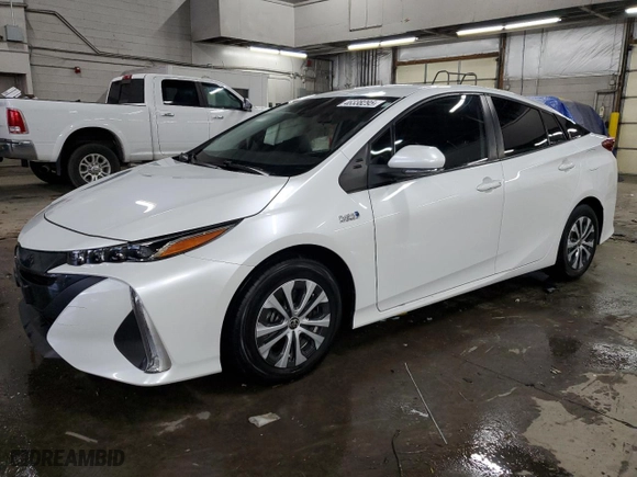 2021 Toyota Prius Prime LE with VIN JTDKAMFP3M3172268, listed as a Copart auction lot 46338295 with 24,100 mi miles and Salvage Title. Bid and sale history available at carsss.com. Image 1.