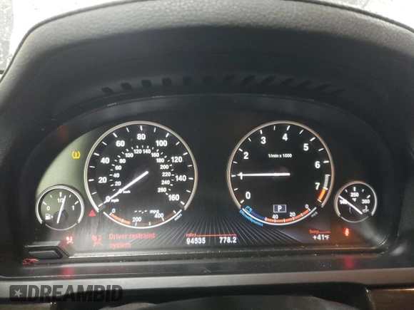 2013 BMW 7 Series 740i with VIN WBAYA6C51DC995111, listed as a Copart auction lot 87131184 with 94,535 mi miles and Salvage Title. Bid and sale history available at carsss.com. Image 9.