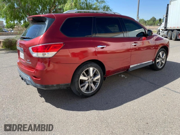 2016 Nissan Pathfinder S with VIN 5N1AR2MM1GC616054, listed as a Copart auction lot 56668185 with 97,804 mi miles and Clean title. Bid and sale history available at DreamBid. Image 4.