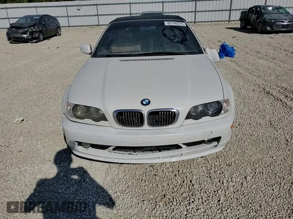 2003 BMW 3 Series 325Ci with VIN WBABS33453PG91735, listed as a Copart auction lot 83190274 with 177,347 mi miles and Salvage Title. Bid and sale history available at carsss.com. Image 11.