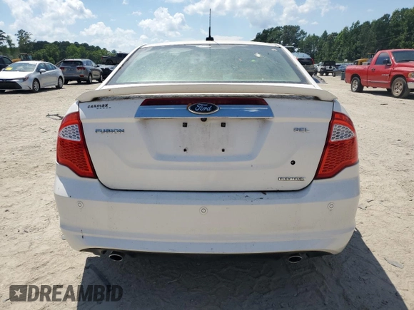 2012 Ford Fusion SEL with VIN 3FAHP0JG6CR358725, listed as a Copart auction lot 62495615 with 137,295 mi miles and Salvage title. Bid and sale history available at DreamBid. Image 6.