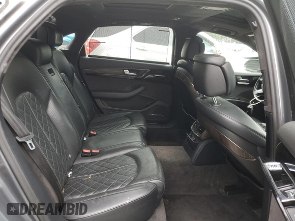 2016 Audi A8 L 4.0T Sport with VIN WAU43AFD0GN010739, listed as a Copart auction lot 63829554 with 201,213 mi miles and Salvage Title. Bid and sale history available at carsss.com. Image 10.