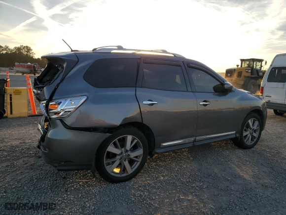 2016 Nissan Pathfinder S with VIN 5N1AR2MN5GC663712, listed as a Copart auction lot 85489524 with 62,821 mi miles and Salvage Title. Bid and sale history available at carsss.com. Image 3.