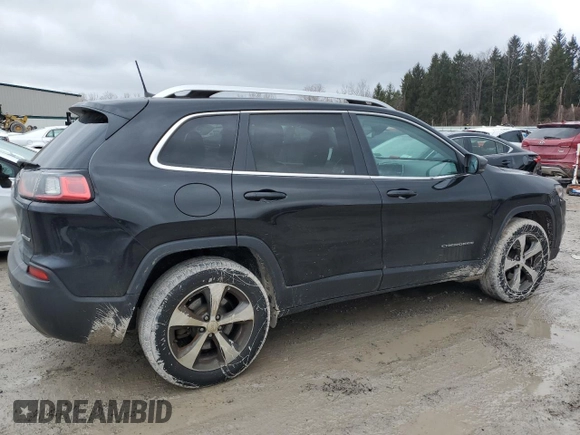 2019 Jeep Cherokee Limited with VIN 1C4PJMDX7KD268890, listed as a Copart auction lot 48292965 with 106,480 mi miles and Salvage Title. Bid and sale history available at DreamBid. Image 3.