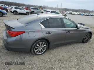 2014 Infiniti Q50 with VIN JN1BV7AP4EM687842, listed as a Copart auction lot 42549085 with 133,599 mi miles and Salvage Title. Bid and sale history available at DreamBid. Image 3.