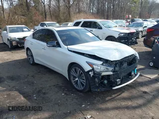 2021 Infiniti Q50 3.0t SIGNATURE EDITION with VIN JN1EV7CRXMM750159, listed as a IAAI auction lot 41644731 with 27,927 mi miles. Bid and sale history available at carsss.com. Image 1.