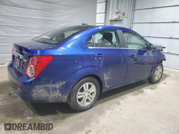 2013 Chevrolet Sonic LT with VIN 1G1JC5SBXD4169554, listed as a Copart auction lot 49918815 with 83,893 mi miles and Clean Title. Bid and sale history available at DreamBid. Image 3.