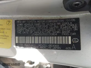 2005 Lexus ES 330 with VIN JTHBA30G555100804, listed as a IAAI auction lot 41595677 with 259,404 mi miles. Bid and sale history available at carsss.com. Image 9.