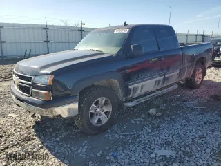 2006 Chevrolet Silverado 1500 LT1 with VIN 1GCEK19Z96Z288743, listed as a Copart auction lot 46788745 with 197,232 mi miles and Salvage Title. Bid and sale history available at carsss.com. Image 1.