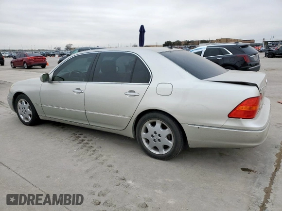 2002 Lexus LS 430 z VIN JTHBN30F120091703, wystawiony jako Copart lot #46336525 z przebiegiem Nie podano mil oraz Szkoda całkowita • Salvage title. Historia ofert i sprzedaży dostępna na DreamBid. Obrazek 2.