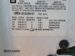 2003 GMC Envoy SLE z VIN 1GKDS13S532369187, wystawiony jako Copart lot #79922934 z przebiegiem 223 997 mil mil oraz Szkoda całkowita • Salvage title. Historia ofert i sprzedaży dostępna na DreamBid. Obrazek 13.