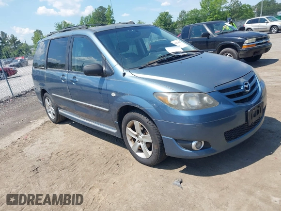 2004 Mazda MPV ES with VIN JM3LW28J640531561, listed as a IAAI auction lot 42223681 with 213,144 mi miles and . Bid and sale history available at DreamBid. Image 1.