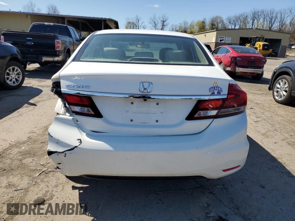 2013 Honda Civic EX with VIN 19XFB2F84DE275221, listed as a Copart auction lot 53541895 with 121,047 mi miles and Salvage Title. Bid and sale history available at DreamBid. Image 6.