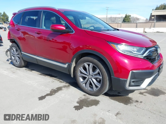 2022 Honda CR-V Touring with VIN 7FARW2H95NE036087, listed as a IAAI auction lot 41652693 with 20,694 mi miles. Bid and sale history available at carsss.com. Image 1.