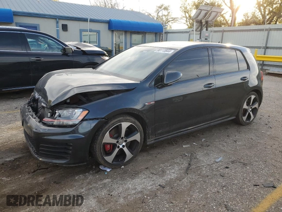 2017 Volkswagen Golf GTI Autobahn with VIN 3VW547AU5HM038284, listed as a Copart auction lot 80113844 with 83,251 mi miles and Salvage Title. Bid and sale history available at carsss.com. Image 1.