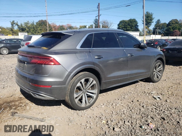 2020 Audi Q8 Premium Plus with VIN WA1BVAF16LD025363, listed as a Copart auction lot 76020984 with 48,724 mi miles and Salvage Title. Bid and sale history available at carsss.com. Image 3.