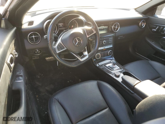2017 Mercedes-Benz SLC with VIN WDDPK3JA2HF137344, listed as a Copart auction lot 76791624 with 44,004 mi miles and Salvage Title. Bid and sale history available at carsss.com. Image 8.