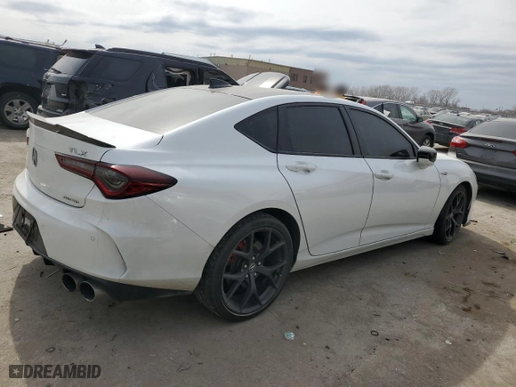2022 Acura TLX Type S w/Performance Tire with VIN 19UUB7F95NA001576, listed as a Copart auction lot 47539435 with 0 mi miles and Salvage Title. Bid and sale history available at carsss.com. Image 3.