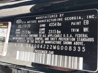 2021 Kia K5 GT-Line z VIN 5XXG64J22MG008335, wystawiony jako IAAI lot #41633257 z przebiegiem 90 534 mil mil oraz . Historia ofert i sprzedaży dostępna na DreamBid. Obrazek 9.