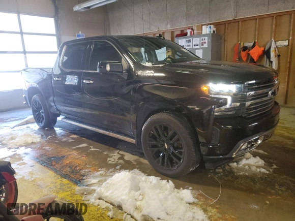 2019 Chevrolet Silverado 1500 High Country with VIN 1GCUYHEL7KZ157342, listed as a Copart auction lot 41569715 with 41,099 mi miles and Salvage Title. Bid and sale history available at carsss.com. Image 4.