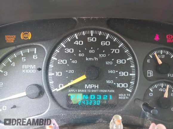 2001 Chevrolet Tahoe LT with VIN 1GNEC13T21R121738, listed as a IAAI auction lot 42336464 with 243,230 mi miles and . Bid and sale history available at DreamBid. Image 7.