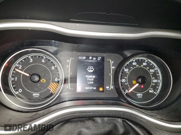 2014 Jeep Cherokee Sport with VIN 1C4PJLAB0EW320792, listed as a Copart auction lot 42204355 with 183,107 mi miles and Salvage Title. Bid and sale history available at DreamBid. Image 9.