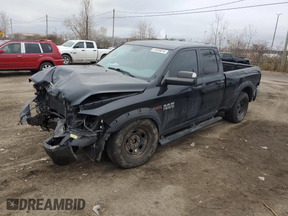 2018 Ram 1500 Tradesman z VIN 1C6RR7FMXJS228777, wystawiony jako Copart lot #81035814 z przebiegiem 175 231 mil mil oraz Szkoda całkowita • Salvage title. Historia ofert i sprzedaży dostępna na DreamBid. Obrazek 1.