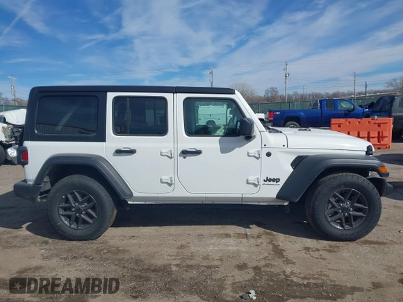 2024 Jeep Wrangler Sport S with VIN 1C4PJXDN4RW300936, listed as a IAAI auction lot 41671073 with 6,195 mi miles and . Bid and sale history available at DreamBid. Image 14.