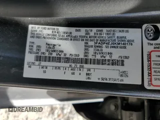 2019 Ford Fiesta SE with VIN 3FADP4EJ6KM140176, listed as a Copart auction lot 49455035 with 84,281 mi miles and Salvage Title. Bid and sale history available at DreamBid. Image 15.