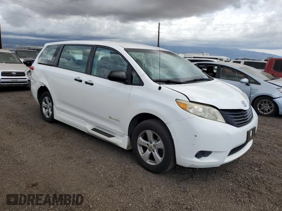 2012 Toyota Sienna with VIN 5TDZK3DC2CS272641, listed as a Copart auction lot 53378905 with 115,153 mi miles and Salvage title. Bid and sale history available at DreamBid. Image 4.