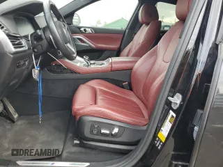 2021 BMW X6 xDrive40i with VIN 5UXCY6C00M9E08487, listed as a Copart auction lot 46477895 with 34,000 mi miles and Salvage Title. Bid and sale history available at carsss.com. Image 7.