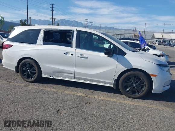 2023 Honda Odyssey Sport z VIN 5FNRL6H77PB011088, wystawiony jako IAAI lot #41883596 z przebiegiem 80 528 mil mil oraz . Historia ofert i sprzedaży dostępna na DreamBid. Obrazek 14.