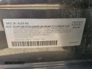 2007 Audi S4 z VIN WAUGL78E57A066169, wystawiony jako Copart lot #85087294 z przebiegiem 150 190 mil mil oraz Szkody całkowita. Historia ofert i sprzedaży dostępna na DreamBid. Obrazek 12.