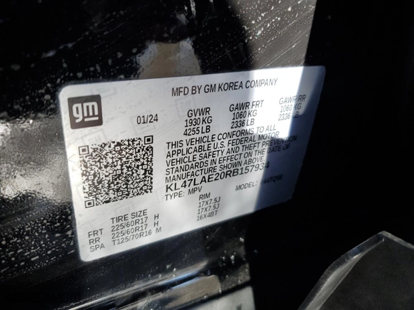 2024 Buick Envista Preferred with VIN KL47LAE20RB157934, listed as a Copart auction lot 46937705 with 2,972 mi miles and Salvage Title. Bid and sale history available at carsss.com. Image 13.
