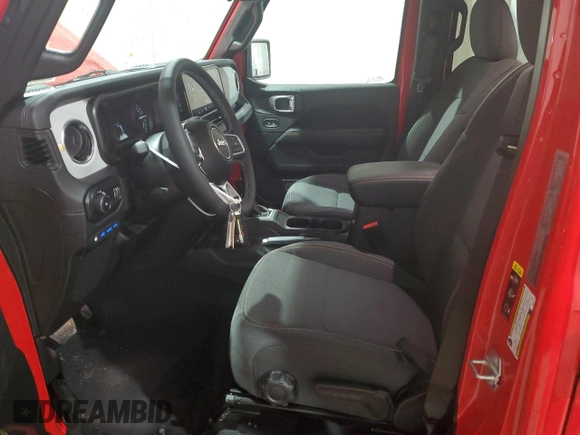 2025 Jeep Wrangler Sahara with VIN 1C4RJXP67SW577826, listed as a Copart auction lot 57946505 with 2,006 mi miles and Clean title. Bid and sale history available at DreamBid. Image 7.