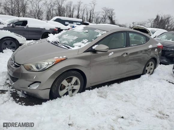2012 Hyundai Elantra GLS with VIN 5NPDH4AE1CH064700, listed as a Copart auction lot 44126885 with 112,389 mi miles and Salvage Title. Bid and sale history available at carsss.com. Image 1.