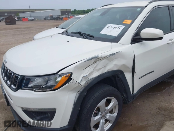 2018 Jeep Compass Latitude с VIN 3C4NJDBB4JT453583, выставлен на аукционе IAAI как лот 42501931 с пробегом 57 094 миль миль и . История ставок и продаж доступна на DreamBid. Изображение 6.