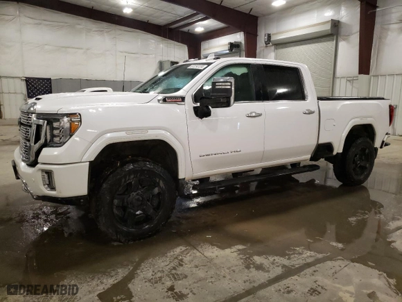 2020 GMC Sierra 3500HD Denali with VIN 1GT49WEY3LF254084, listed as a Copart auction lot 87234124 with 46,642 mi miles and Salvage Title. Bid and sale history available at carsss.com. Image 1.