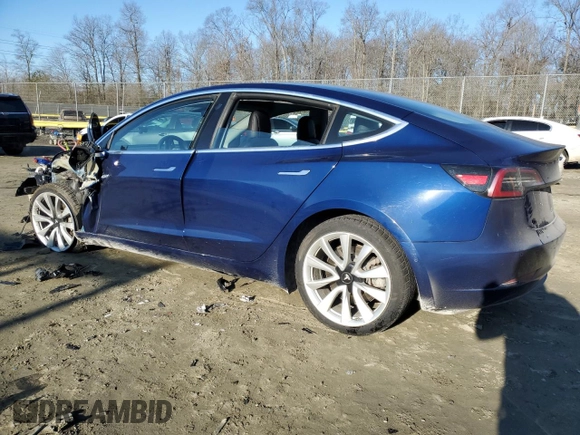 2018 Tesla Model 3 Long Range Battery with VIN 5YJ3E1EB6JF117440, listed as a Copart auction lot 42785235 with 105,459 mi miles and Salvage Title. Bid and sale history available at DreamBid. Image 2.